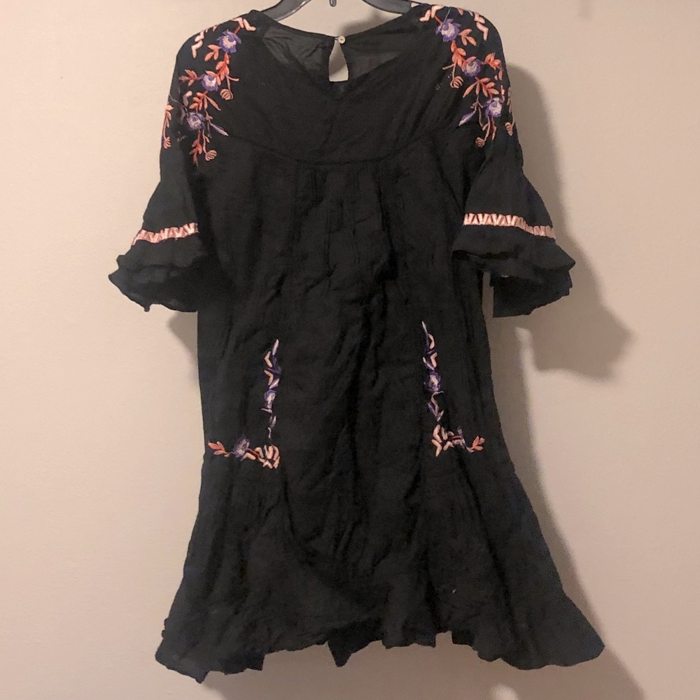 Free People Black Floral Dress